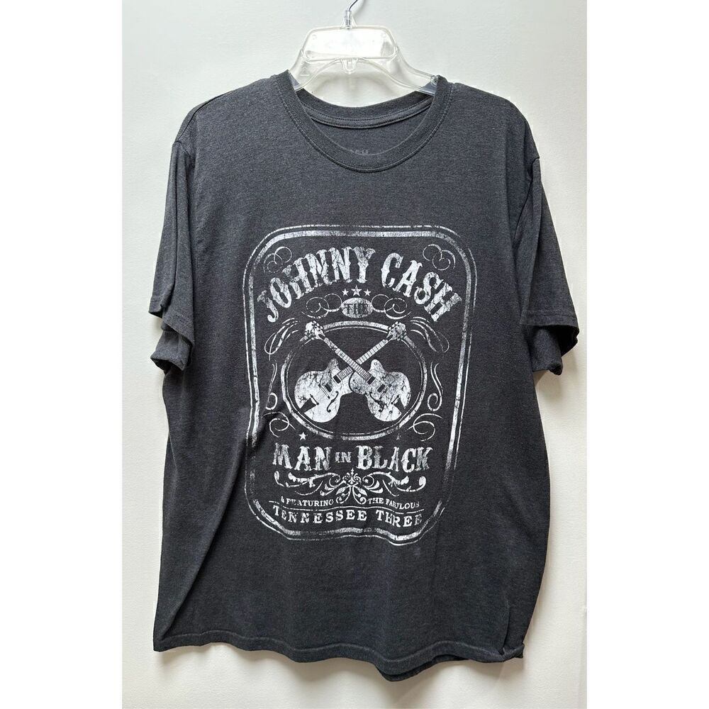 Johnny Cash Man In Black men’s short sleeve black t-shirt size 2XL. #3-1182